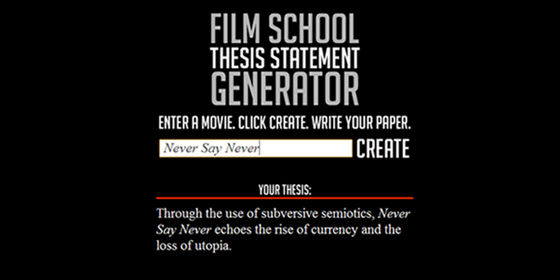 film school thesis generator